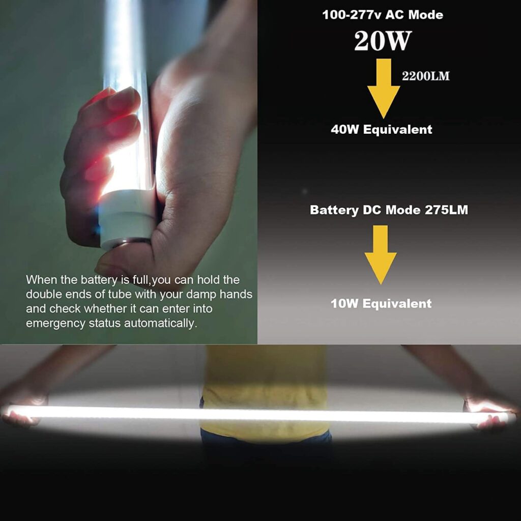 6 Pack T8 LED Emergency Tube Light Review