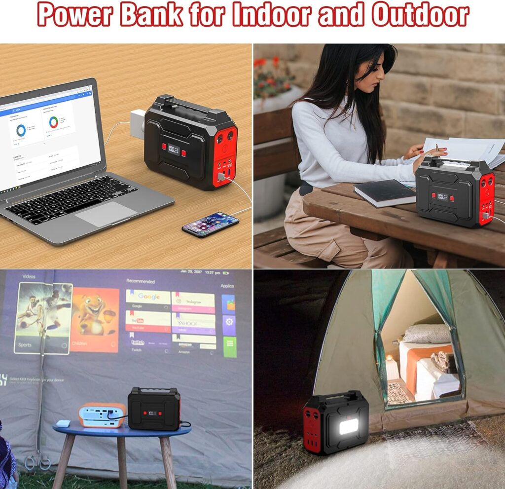 Apowking Portable Power Bank with AC Outlet, 146Wh/39600mAh 110V/100W Laptop Charger Battery Backup, External Battery Pack Power Supply for Home Emergency Outage, Outdoor Camping RV Trip Adventure