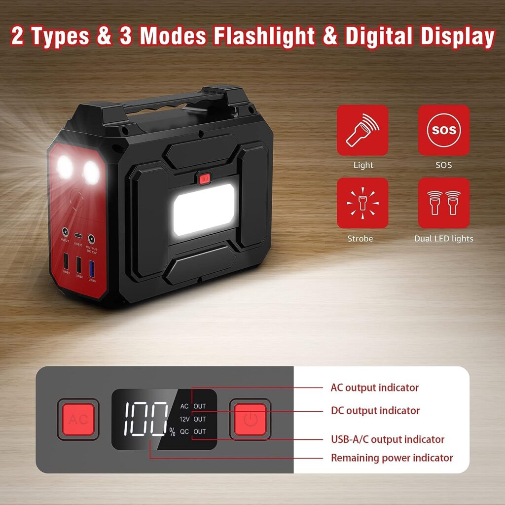Apowking Portable Power Bank with AC Outlet, 146Wh/39600mAh 110V/100W Laptop Charger Battery Backup, External Battery Pack Power Supply for Home Emergency Outage, Outdoor Camping RV Trip Adventure