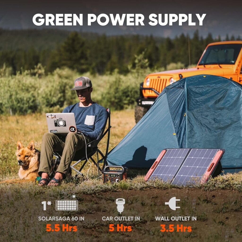 Jackery Portable Power Station Explorer 240, 240Wh Backup Lithium Battery, 110V/200W Pure Sine Wave AC Outlet, Solar Generator (Solar Panel Not Included) for Outdoors Camping Travel Hunting Emergency